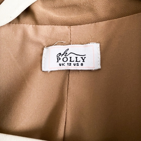 Oh Polly Tan Blazer Jacket with Pockets, Size 8 - Picture 8 of 8